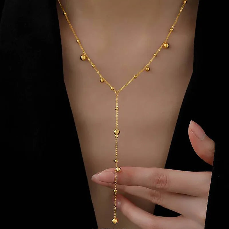 Raindrop Lariat Necklace