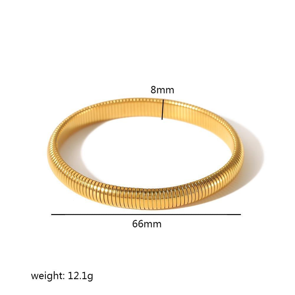 Bracelet Featuring a Sleek Ribbed Design