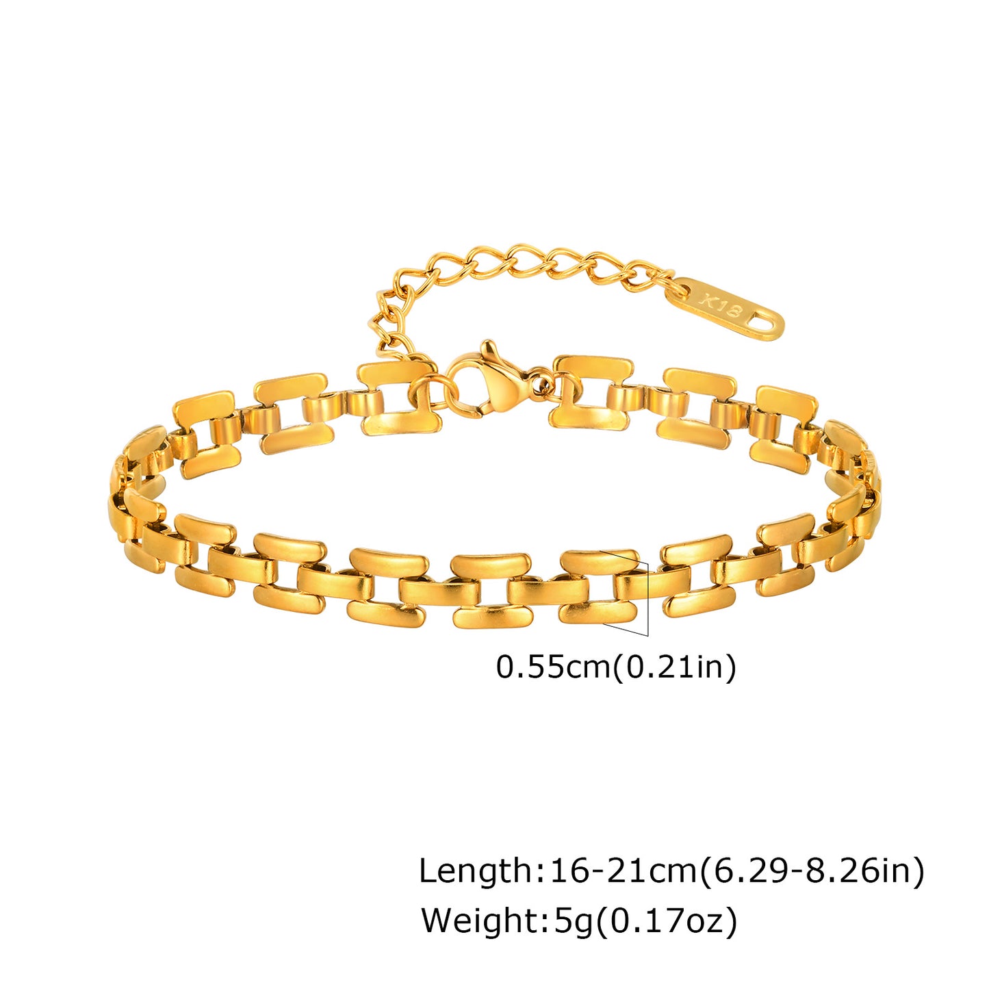 Chic Omega Gold Bracelet