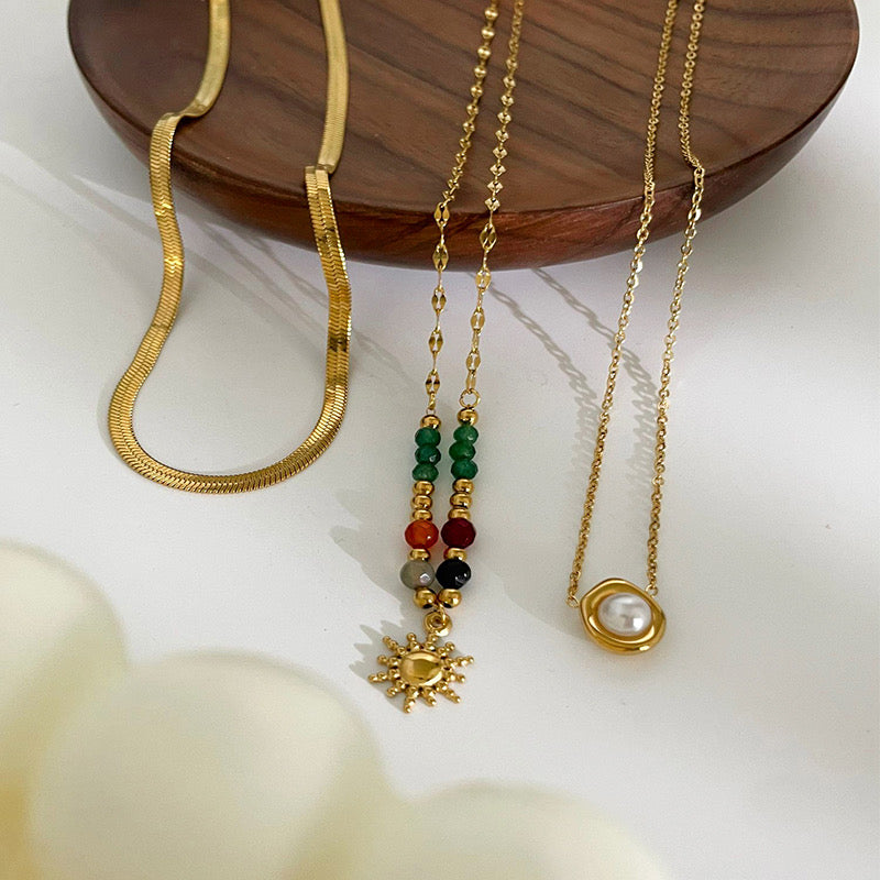 Golden Soleil Necklace Set