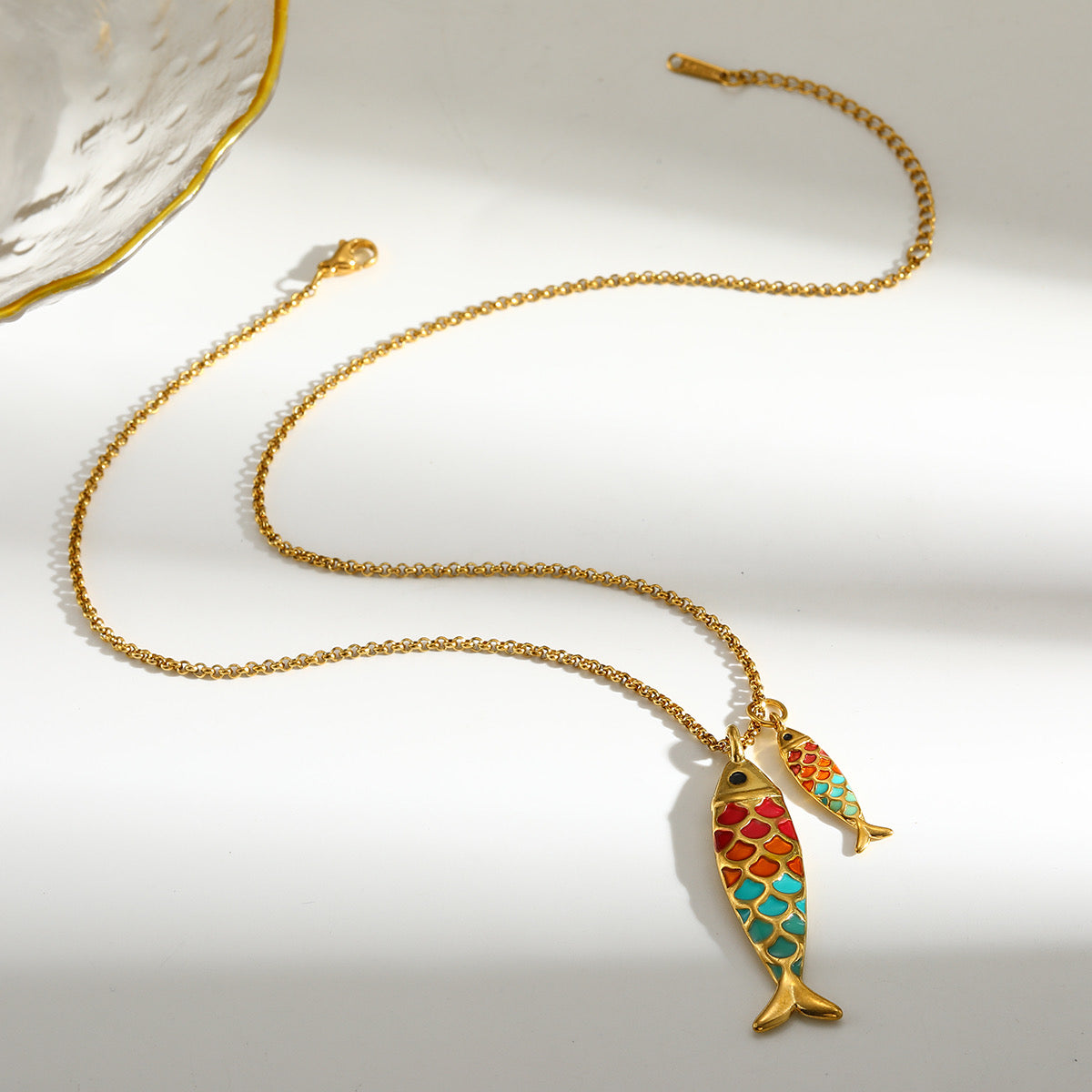 Colorful Fish Pendant Necklace