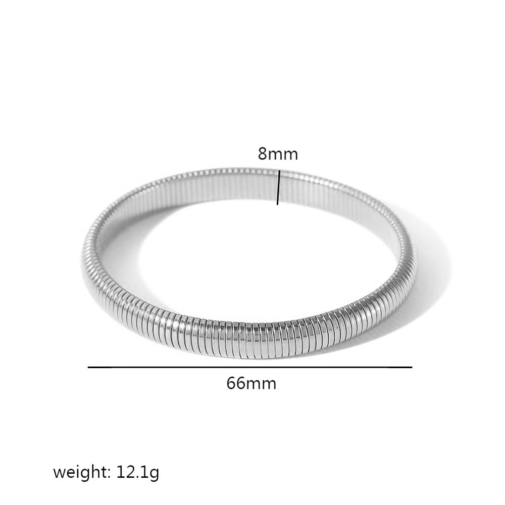 Bracelet Featuring a Sleek Ribbed Design