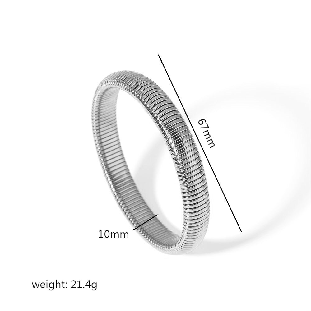 Bracelet Featuring a Sleek Ribbed Design