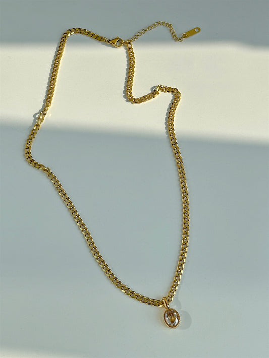 Amber Oval Necklace
