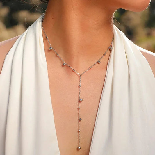 Raindrop Lariat Necklace