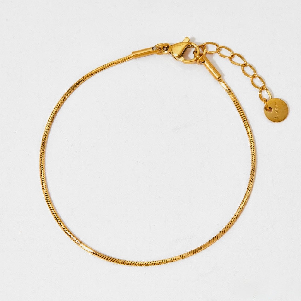 Minimal Snake Chain Gold Bracelet