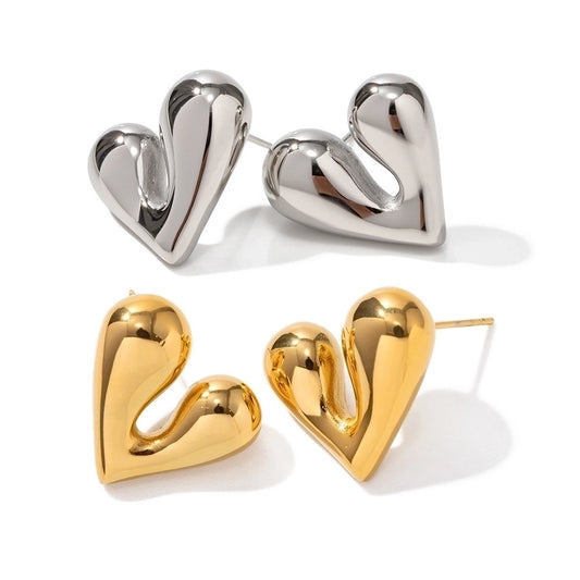 Heart sleeper ear studs